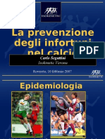 La prevenzione degli infortuni nel calcio: autore Carlo Segattini 