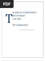 Technical Competency Dictionary For It