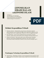 Kepemilikan Pribadi Dalam Ekonomi Islam