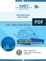 B.Sc. (Hons) Data Science - 3 Years B.Sc. (Hons) Data Science - 3 Years