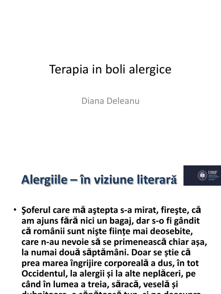 Terapia in Bolile Alergice | PDF