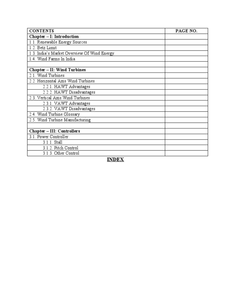 Page No. Chapter - I: Introduction: Index | PDF