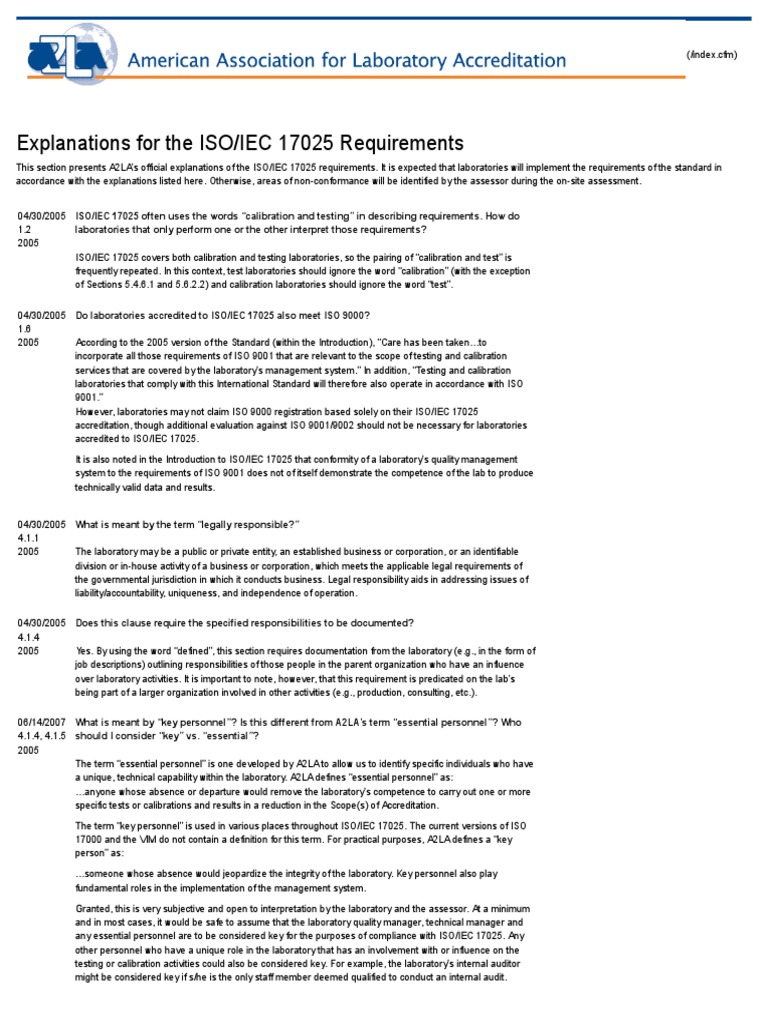 ISO/IEC 17025 Requirements Guide | PDF | Calibration | Iso 9000