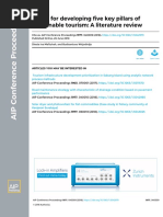 Model For Developing Five Key Pillars of Sustainable Tourism: A Literature Review