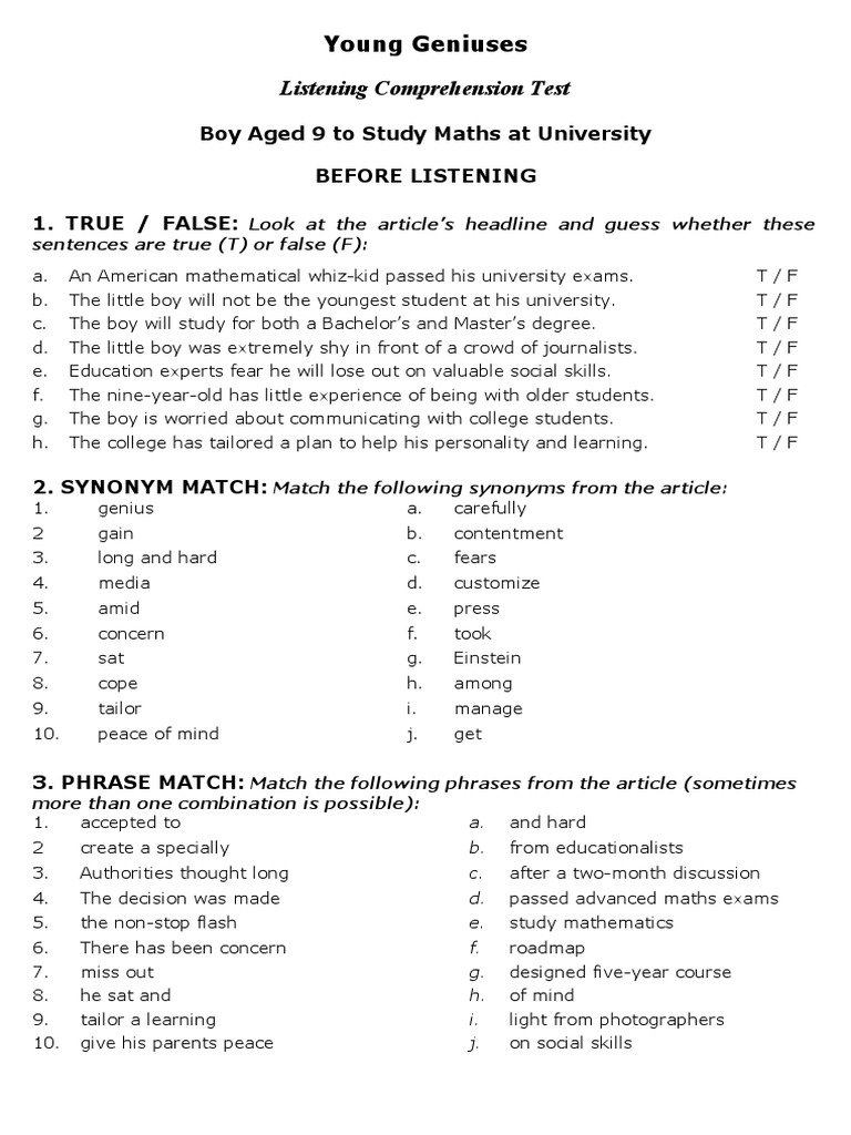 Young Geniuses: A Nine-Year-Old Prodigy | PDF | Test (Assessment ...