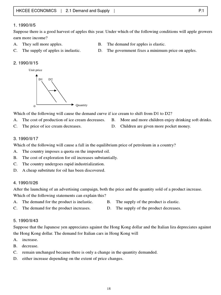 Demand Curve Shifts and Equilibrium Changes | PDF | Demand | Economic ...