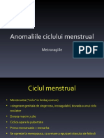 Anomaliile ciclului menstrual  