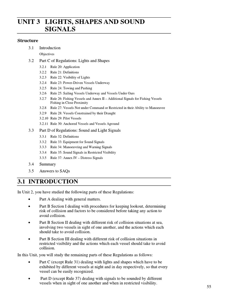 Lights, Shapes and Sound Signals PDF Fishing Trawler Navigation