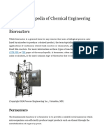 Visual Encyclopedia of Chemical Engineering Bioreactors: Fermenters