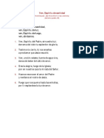 Ven Espíritu de Santidad PDF