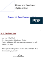 E1 251 Linear and Nonlinear Op2miza2on: Chapter 10: Quasi - Newton Method