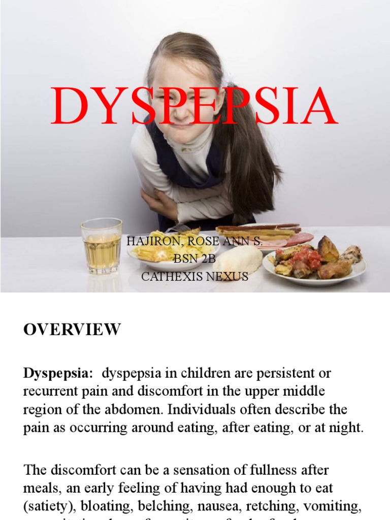 Understanding Dyspepsia in Children | PDF