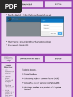 GCSE Maths Week 1 Teach Yourself