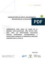 Lineamientos Inicio Clases Costa-Galápagos 2020-2021 15.05.2020