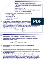 Mathematical Analysis of Nonrecursive Function