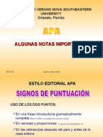 APA ALGUNAS NOTAS IMPORTANTES  6TA. EDICION