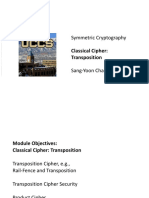 Symmetric Cryptography: Classical Cipher: Transposition