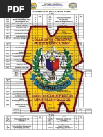 Criminology Evaluation Form