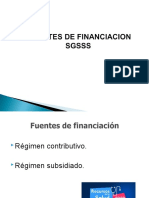Fuentes de financiacion del SGSSS.