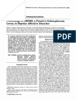 Brief Research Communication: Nonlinkage of D6S260, A Putative Schizophrenia Locus, To Bipolar Affective Disorder