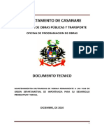 Informe Ejecutivo Mantenimiento Vias PDF