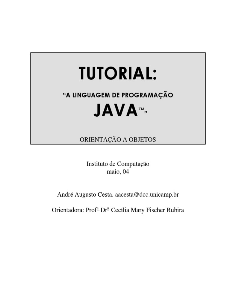 02 - Apostila Java PDF | PDF | Classe (programação de computadores ...
