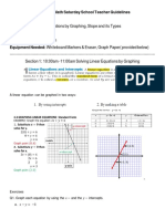 Solving Linear Equations Graphing & Slope Guide