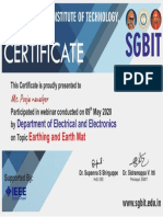 Participation certificate