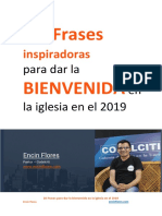 20 Frases Bienvenida Iglesia 2019
