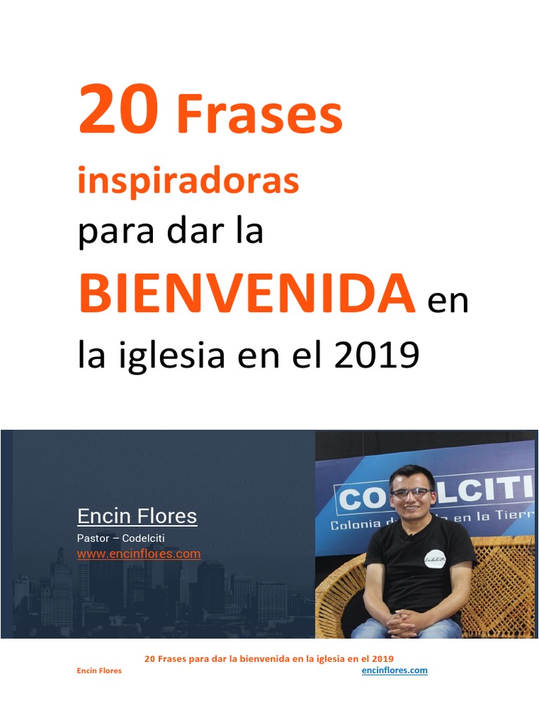 20 Frases Inspiradoras para Dar La Bienvenida en La Iglesia | PDF | Salmos  | Dios, image size:768x1024