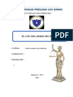 Uso Del Derecho Penal