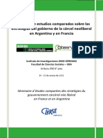 Seminario de Estudios Comparados Sobre Las Estrategias Del Gobierno de La Cárcel Neoliberal en Argentina y en Francia