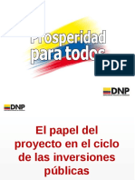 DNP El Papel Del Proyecto en El Ciclo de La Inversión Pública
