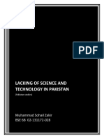Lacking of Science and Technology in Pakistan