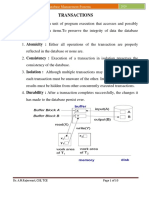 Transactions: 18CS440 / Database Management Systems