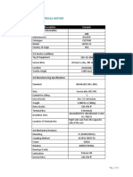 Datasheet of Electrical Motor: 1.0 Supplier Information