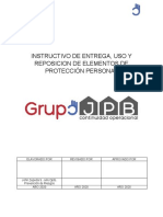 Instructivo de Entrega Epp (JPB - 2020)
