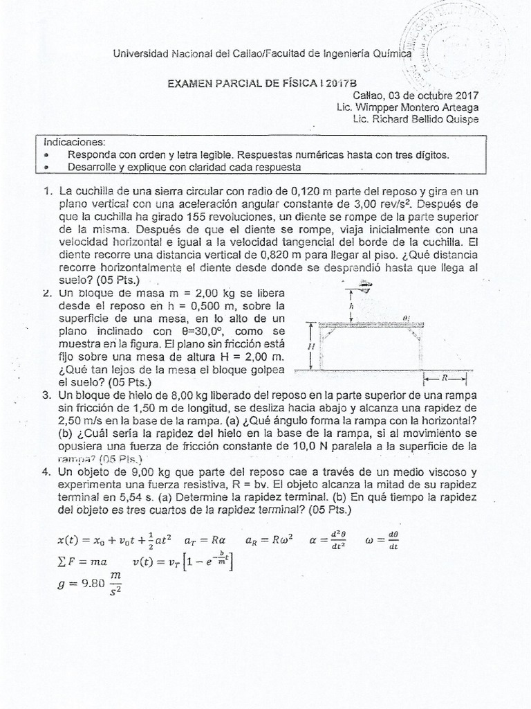 Parcial Fisica 1 PDF | PDF