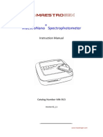 Maestronano Spectrophotometer: Instruction Manual