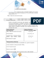 Velocidad reacción química sacarosa HCl