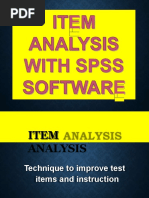 Item Analysis SPSS