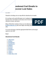 20+ Abandoned Cart Emails To Recover Lost Sales PDF