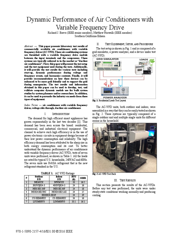 P15. - Dynamic Performance of Air Conditioners With Variable Frequency ...