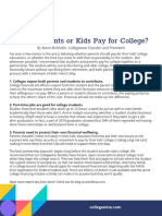 Should Parents or Kids Pay For College