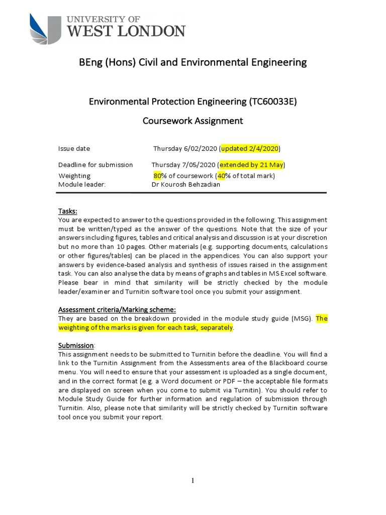 Updated 30 Apr 2020-Environmental Protection Engineering Assignment ...