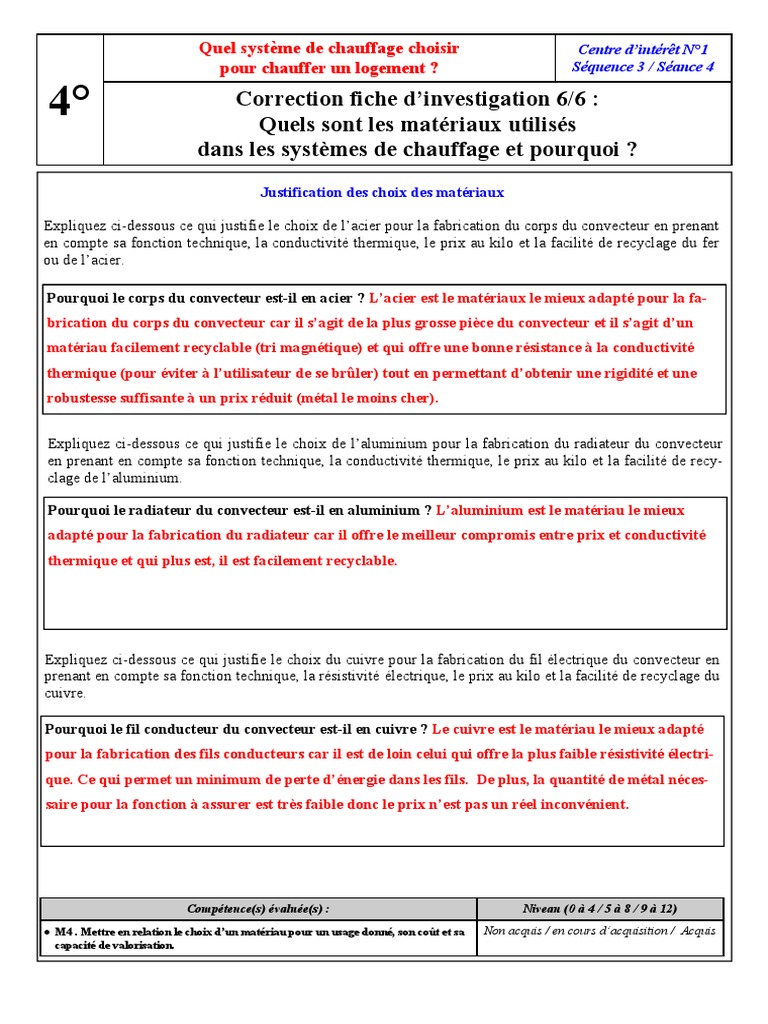 CI1 Seq3 Sea4 Correction Investigation6 Quatrieme PDF | PDF ...