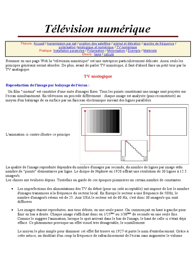 Comprendre la télévision numérique | PDF | Vidéo | Technologie de film ...