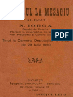 Nicolae Iorga - Discursul La Mesagiu