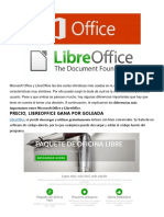 Microsoft Office y LibreOffice las dos suites ofimáticas más usadas en la actualidad
