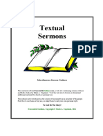 Textual Sermons: Miscellaneous Sermon Outlines